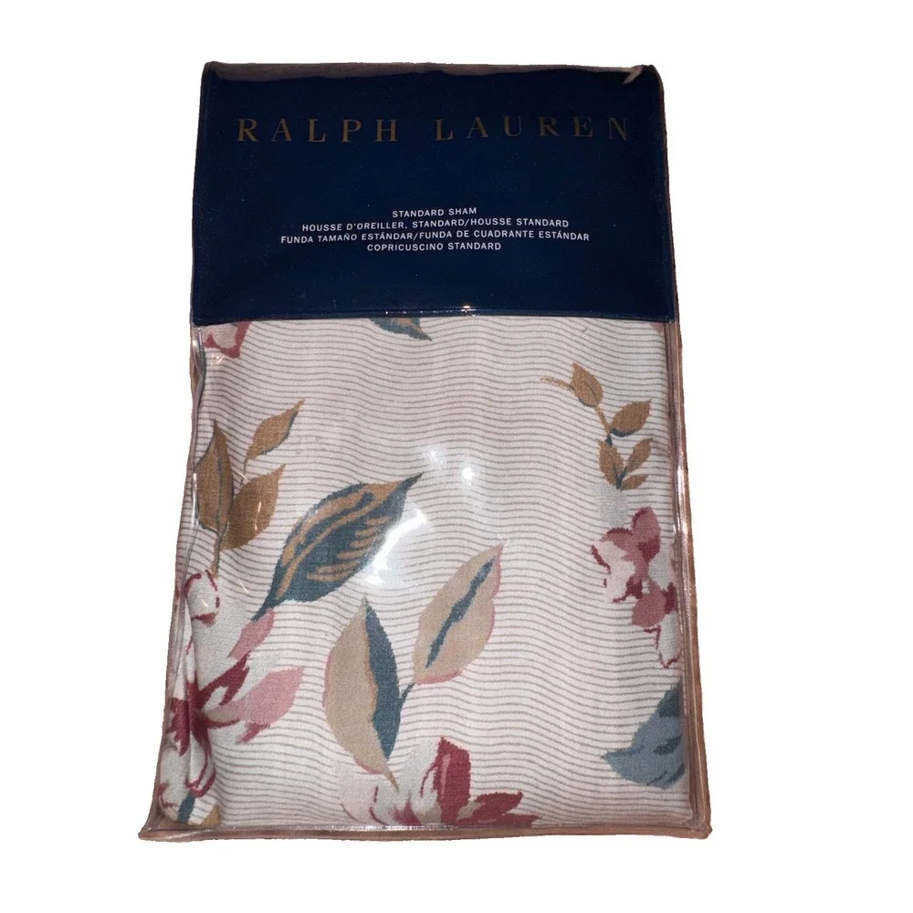 Ralph Lauren Tilly Parfait Standard Sham | Cottage Floral & Stripes One Sham